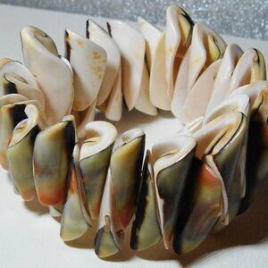 Custom Jewelry, Long Curly Shell Bracelet